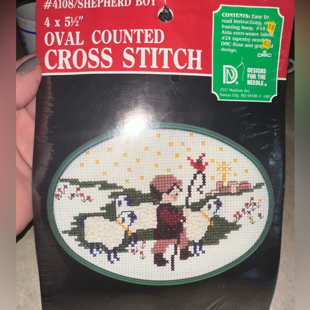 Shepherd Boy 1987 Counted Cross Stitch 4”x5.5”‎ By Designs For The Needle #4108